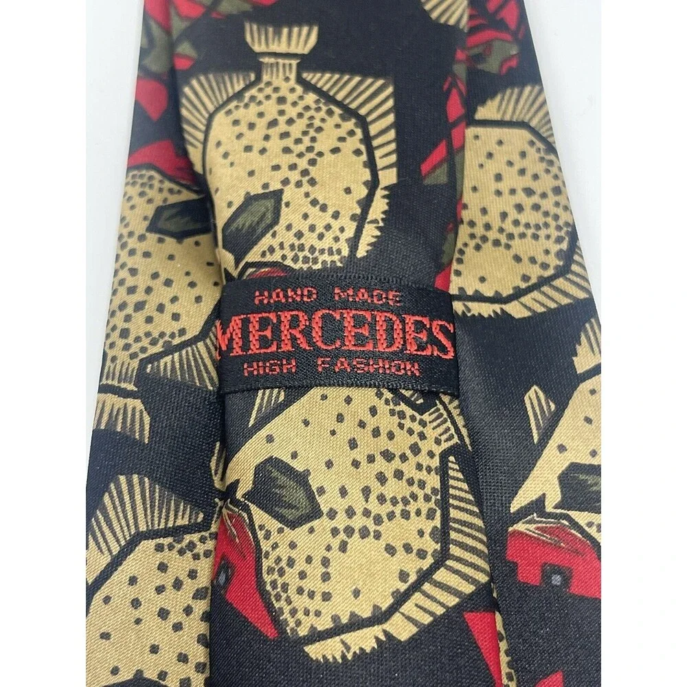 Mercedes Handmade Myung Ju Silk Fish Print Tie